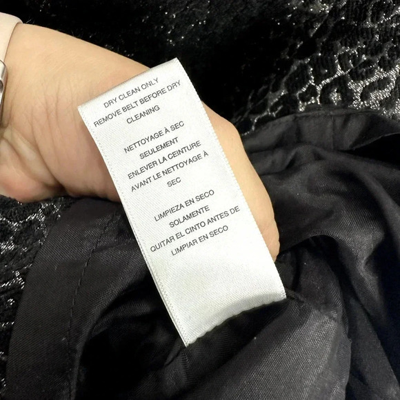 Michael Kors Midi Sheath Dress Womens 10 Black Animal Cheetah Sleeveless Chic - Picture 7 of 9